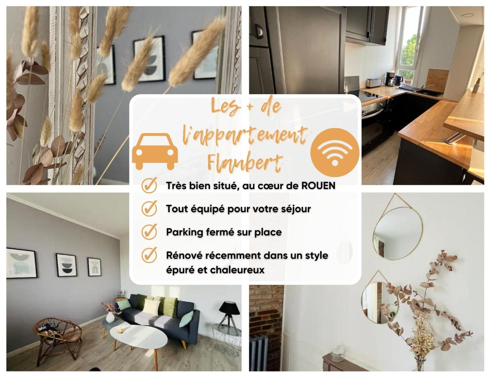 Le Flaubert, Appartement Et Parking En Centre Ville Руан Экстерьер фото